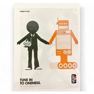 2005 Pepsi One "Tune In to Oneness" Robot Holding‎ Hands Human Orig Vtg PRINT AD